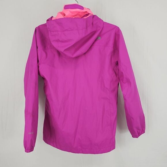 North Face Hyvent Jacket Girls 14/16 Large Hot Pink Rain Waterproof Windproof L - Picture 6 of 8